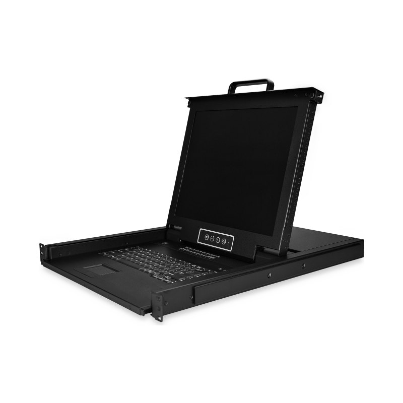 StarTech.com Console KVM à Montage Rack 16 Ports avec Câbles de 1,8m - Switch KVM Intégré avec Écran LCD 17" - Tiroir KVM LCD 1U Complet - KVM OSD - Durable 50,000 MTBF - Support USB + VGA - Clavier QWERTY