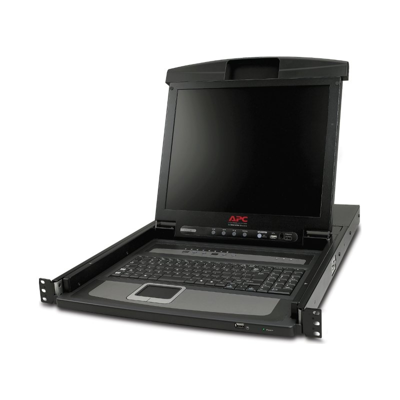 APC 17" Rack LCD Console with Integrated 8 Port Analog KVM Switch