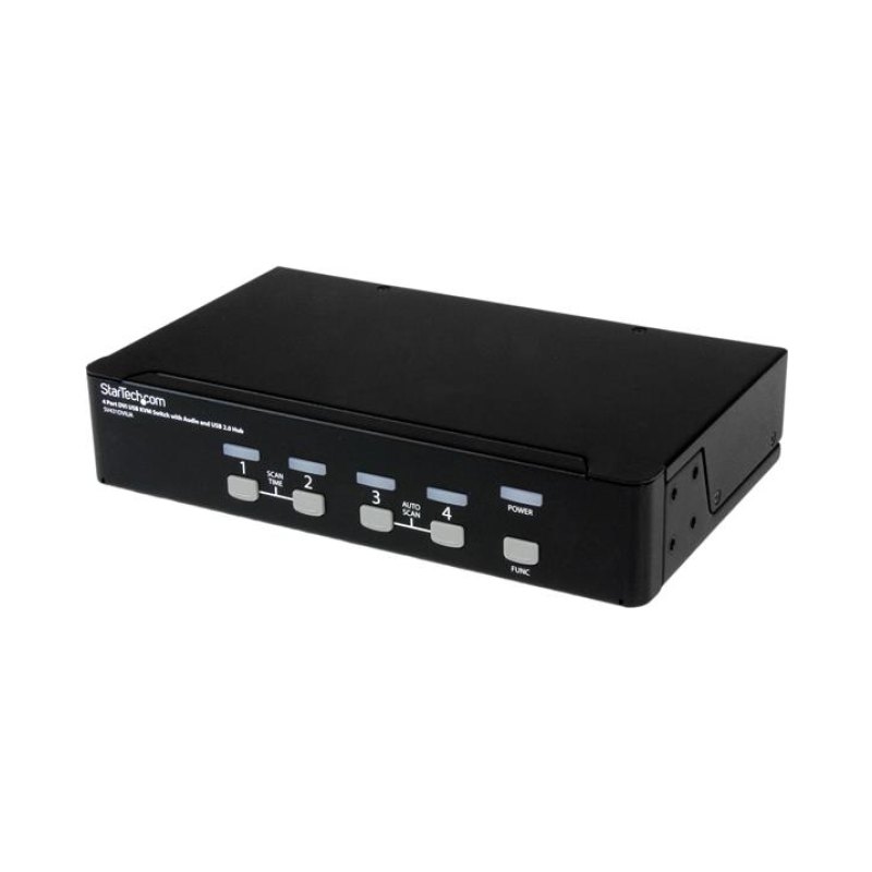 StarTech.com StarView 4-Port DVI USB KVM Switch commutateur écran, clavier et souris Noir