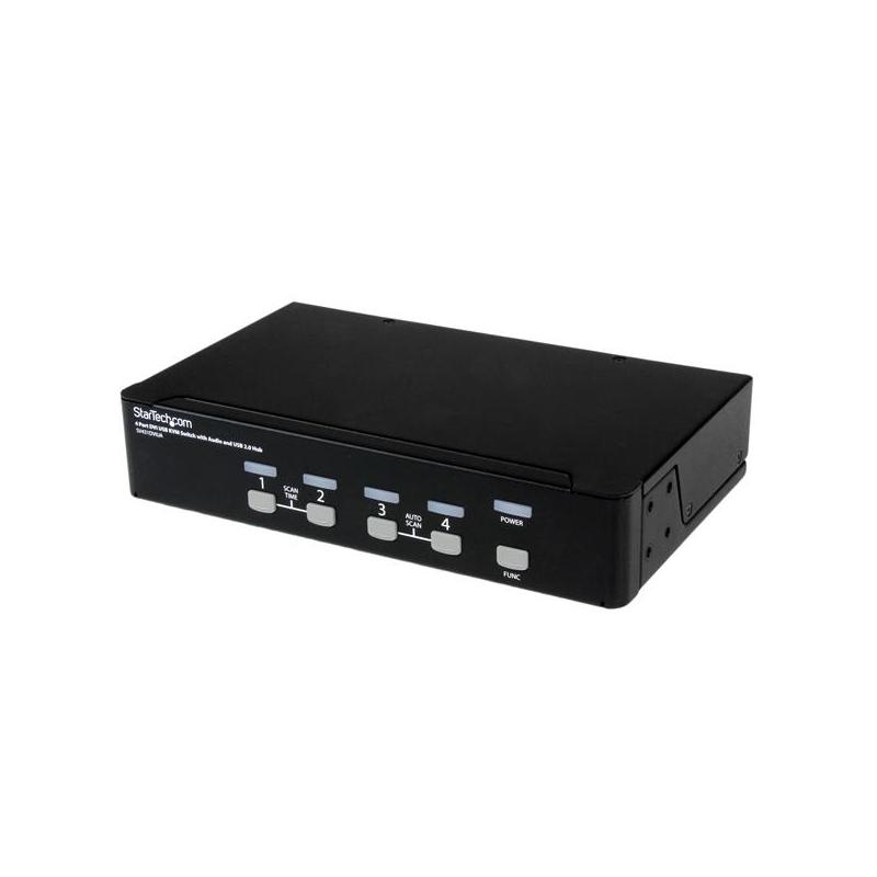 StarTech.com StarView 4-Port DVI USB KVM Switch commutateur écran, clavier et souris Noir