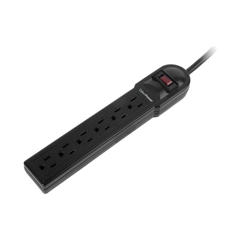 CyberPower CSB604 surge protector Black 6 AC outlet(s) 125 V 1.219 m