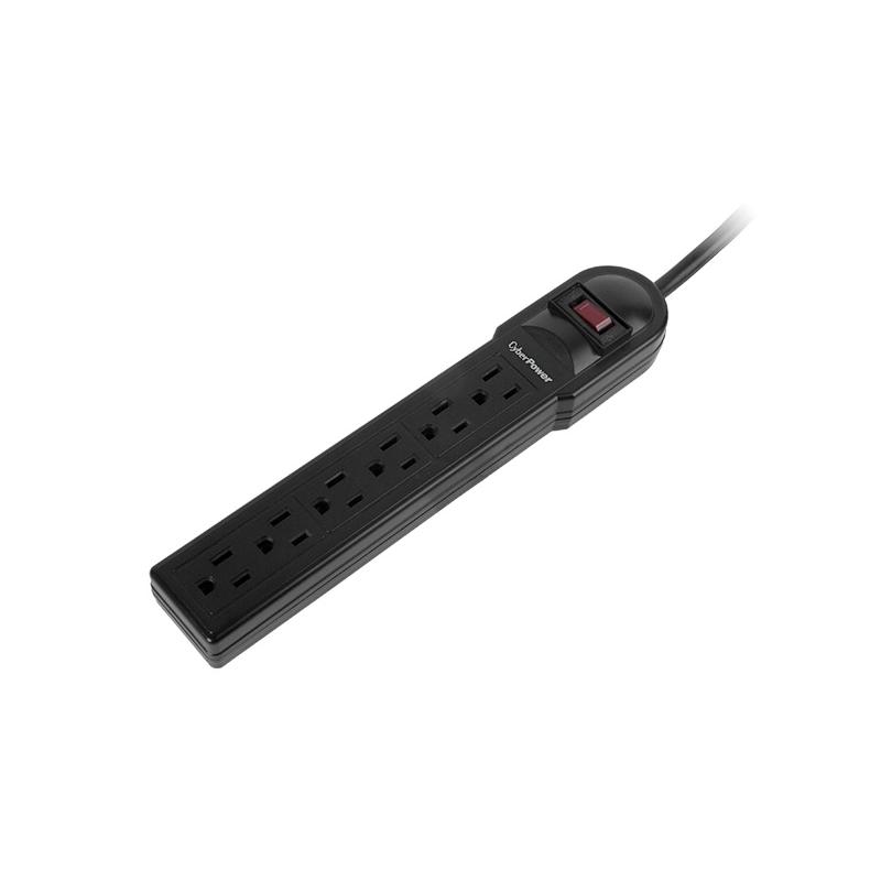 CyberPower CSB6012 protection surtension Noir 6 sortie(s) CA 400 V 3,6 m