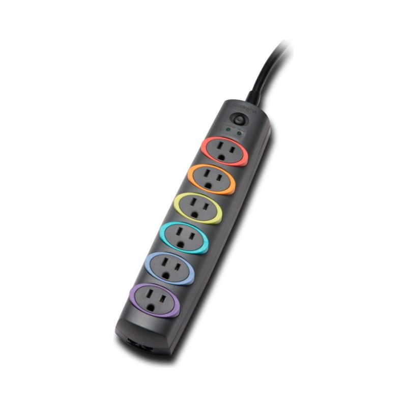 Kensington K62144NA surge protector Multicolour 6 AC outlet(s) 2.4 m