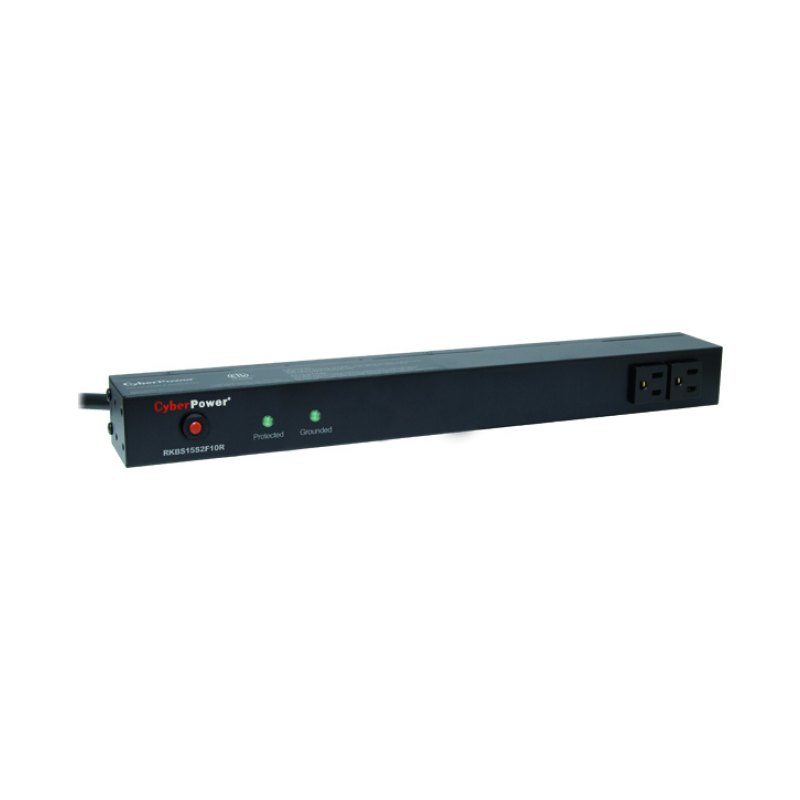 CyberPower RKBS15S2F10R surge protector Black 12 AC outlet(s) 120 V 4.57 m
