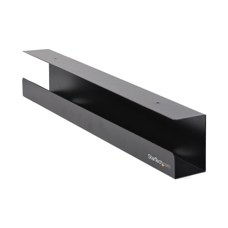 StarTech.com Bac de gestion de câbles sous le bureau - Organisateur de câbles pour bureau/debout - Support de fixation pour câbles/barrette d'alimentation - Gestionnaire de câbles pour ordinateur - 23-1/2"L x 4-1/2"P