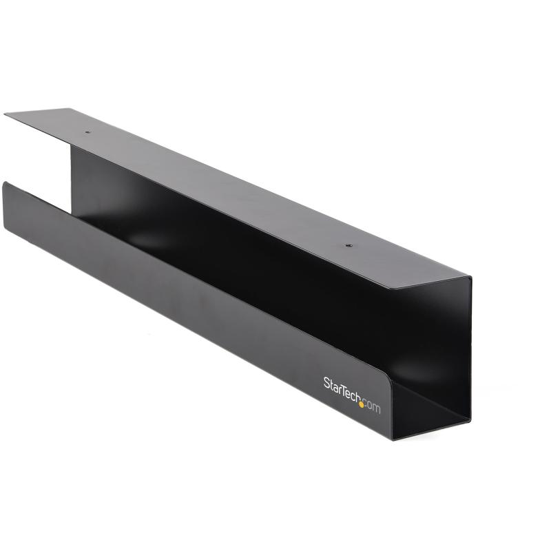 StarTech.com Bac de gestion de câbles sous le bureau - Organisateur de câbles pour bureau/debout - Support de fixation pour câbles/barrette d'alimentation - Gestionnaire de câbles pour ordinateur - 23-1/2"L x 4-1/2"P