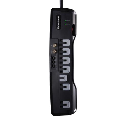 CyberPower CSHT706TC surge protector Black 7 AC outlet(s) 125 V 1.8 m