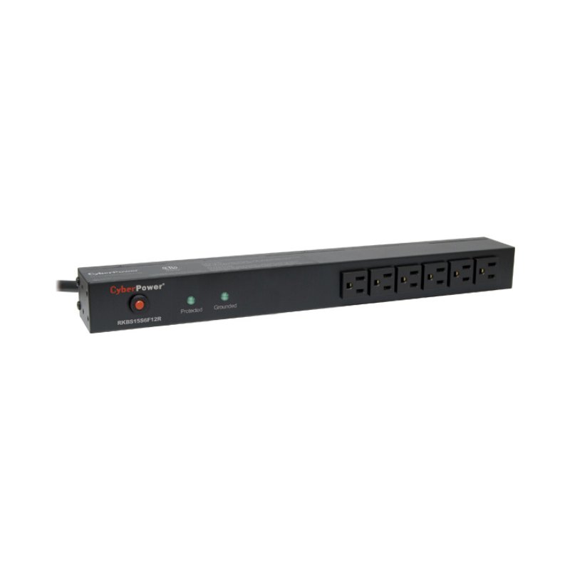 CyberPower RKBS15S6F8R surge protector Black 14 AC outlet(s) 120 V 4.57 m