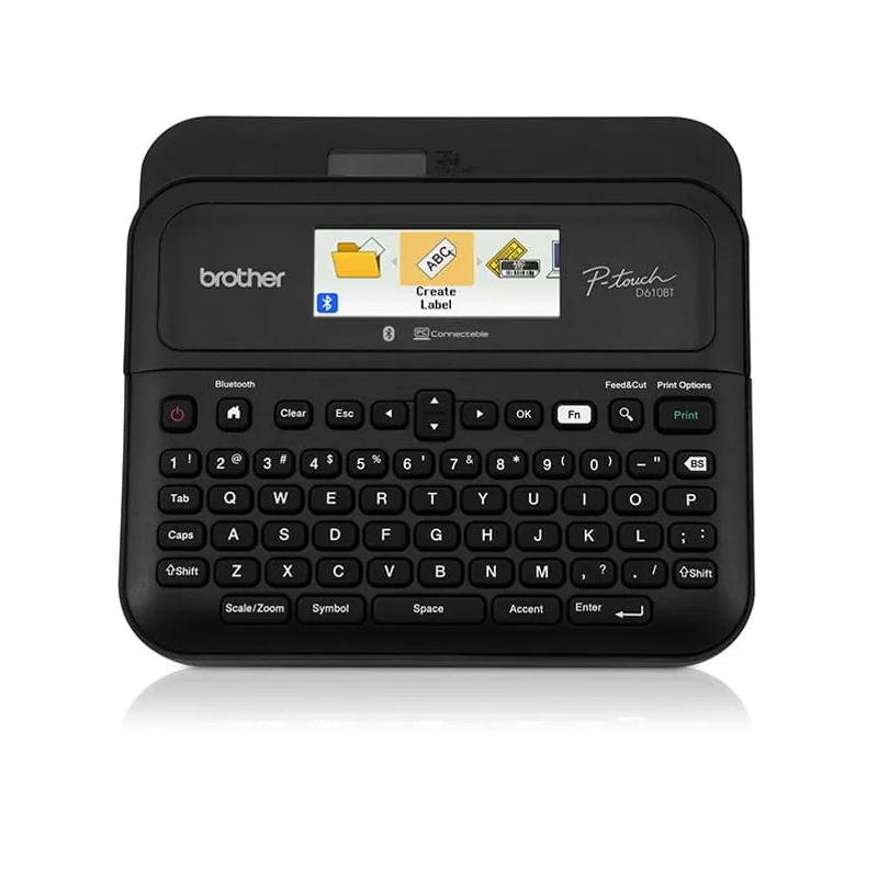 Brother PTD610BT imprimante pour étiquettes Transfert thermique 180 x 360 DPI 30 mm/sec Avec fil &sans fil TZe Bluetooth QWERTY