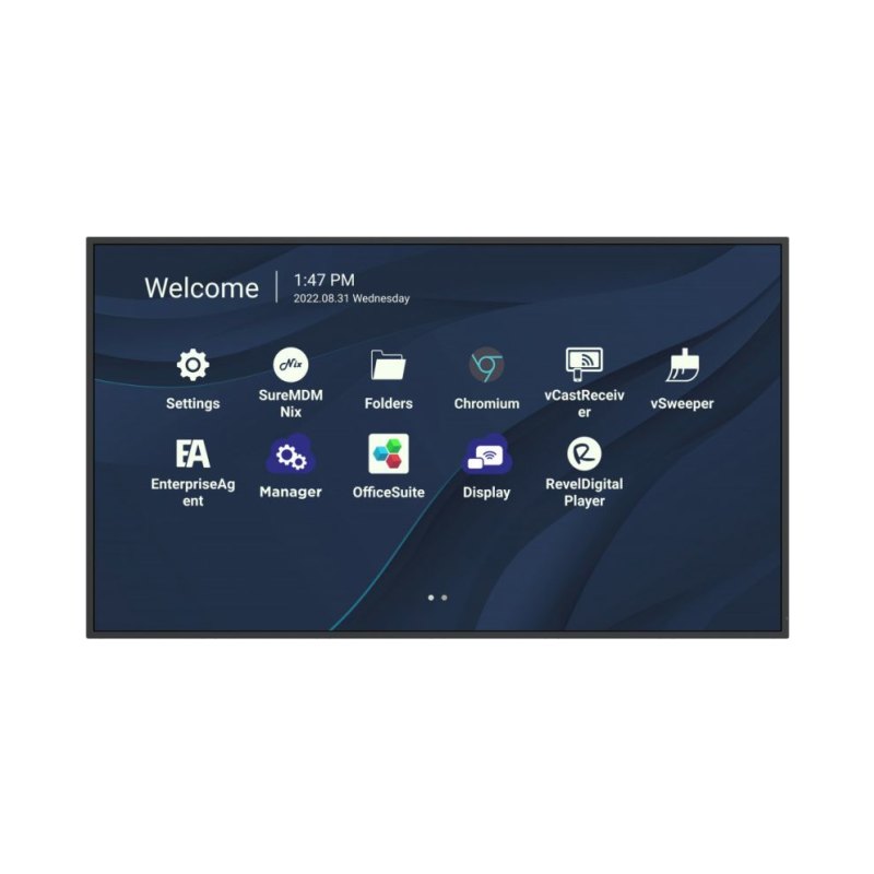 Viewsonic CDE4330 Signage Display 109.2 cm (43") Wi-Fi 450 cd/m² 4K Ultra HD Black Built-in processor Android 11