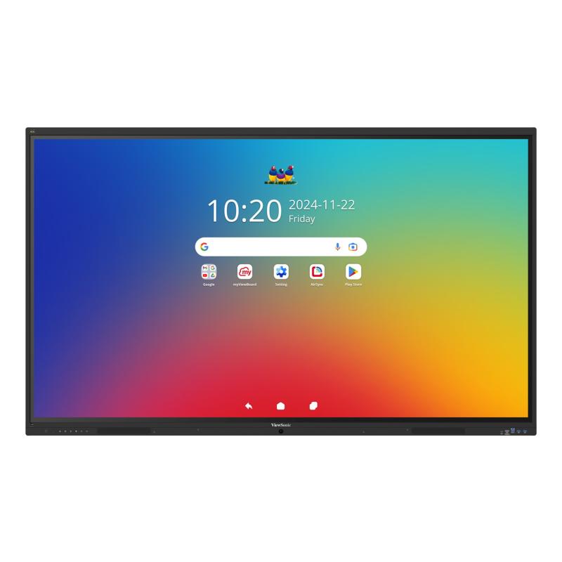 Viewsonic IFP8641 tableau blanc interactif 2,18 m (86") 3840 x 2160 pixels Écran tactile Noir HDMI