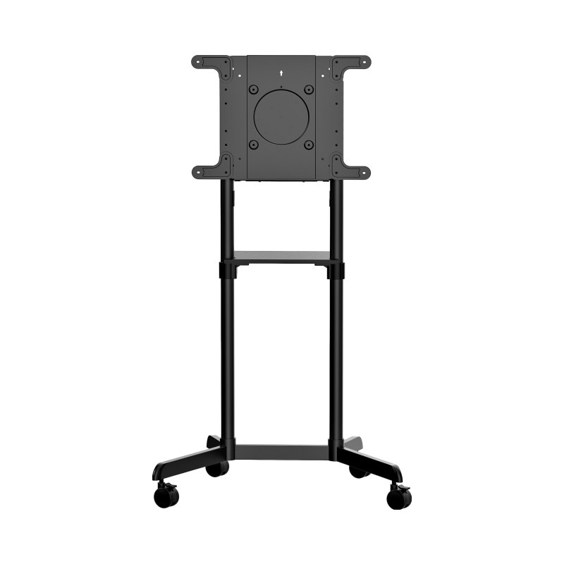 StarTech.com Chariot Meuble TV - Support TV sur Roulettes Portable pour Écrans VESA 37-70" (70kg) - Pied TV avec Étagère de Rangement - Inclinable - Gabarit de Montage Universel Télévision