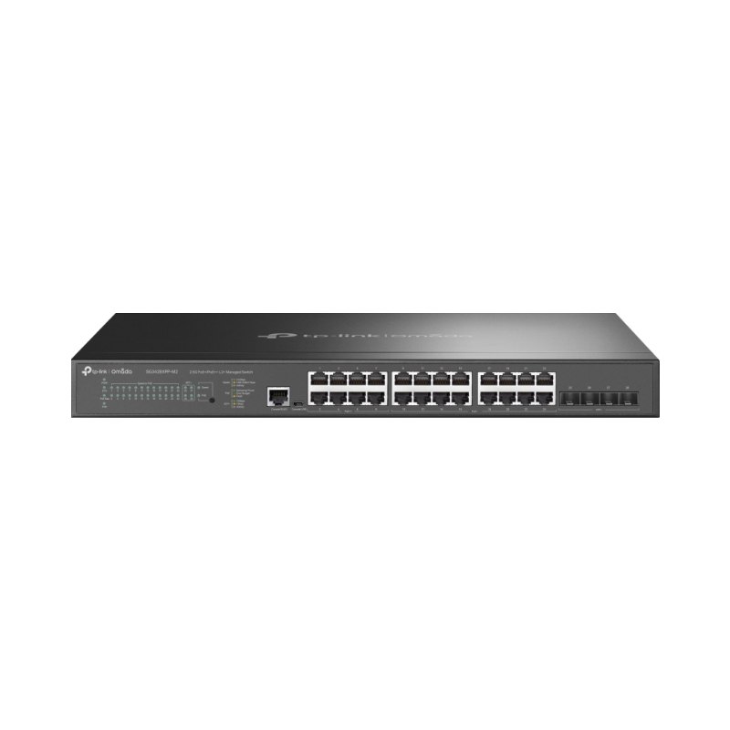 TP-Link Omada 24-Port 2.5GBASE-T and 4-Port 10GE SFP+ L2+ Managed Switch with 16-Port PoE+ & 8-Port PoE++