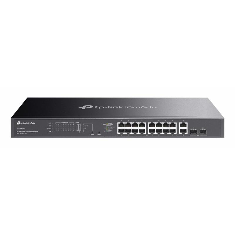 TP-Link Omada ES220GMP commutateur réseau Géré L2 Gigabit Ethernet (10/100/1000) Connexion Ethernet, supportant l'alimentation via ce port (PoE) Noir