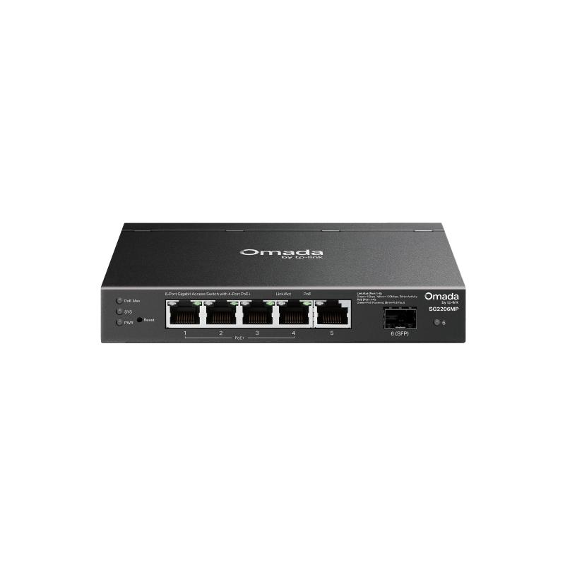 TP-Link Omada SG2206MP commutateur réseau L2 Gigabit Ethernet (10/100/1000) Connexion Ethernet, supportant l'alimentation via ce port (PoE)