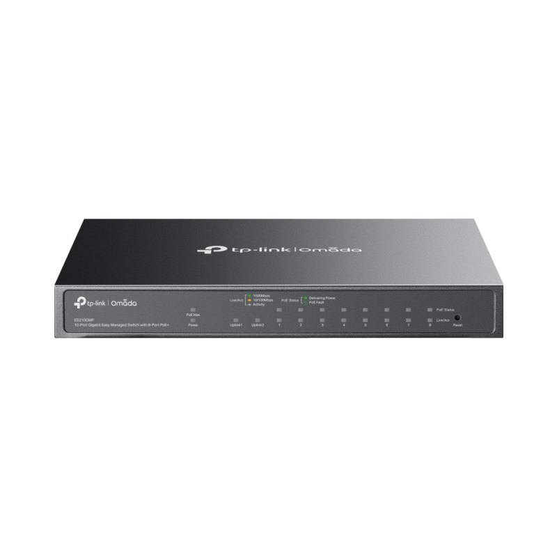 TP-Link Omada 10-Port Gigabit Easy Managed Switch with 8-Port PoE+