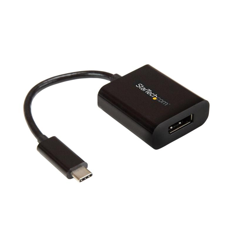 StarTech.com Adaptateur USB-C vers DisplayPort - 4K 60Hz/8K 30Hz - Dongle USB Type-C vers DP 1.4 HBR2 - Adaptateur USB-C Vidéo Compact (DP Alt Mode) - Compatible Thunderbolt 3 - Noir