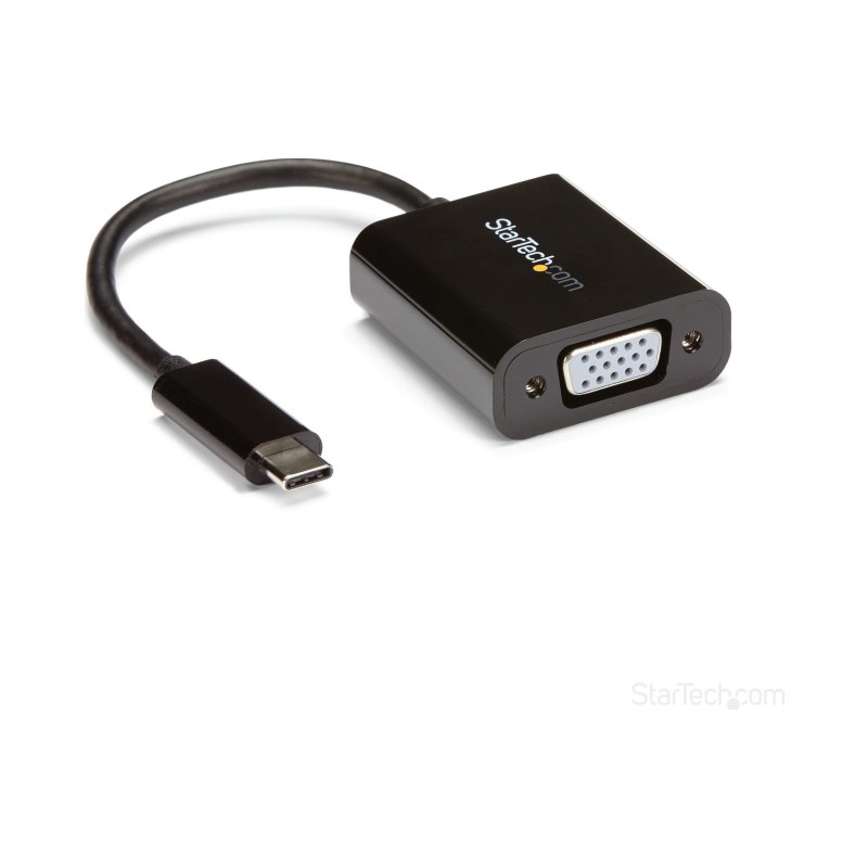 StarTech.com Adaptateur USB-C vers VGA - Noir - 1080p - Convertisseur Vidéo pour votre MacBook Pro - Dongle USB C vers Écran VGA - La Version Améliorée est CDP2VGAEC