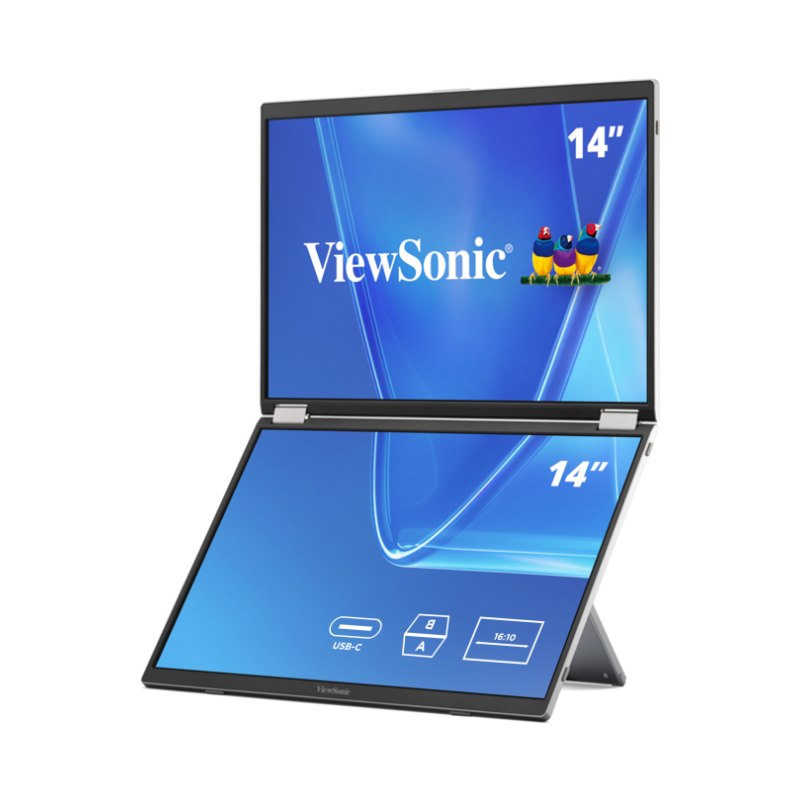 Viewsonic VG1457 portable TV/monitor Portable monitor Grey 35.6 cm (14") LED 1920 x 1200 pixels