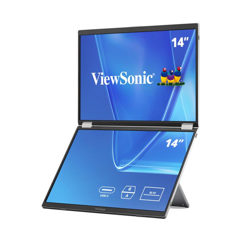 Viewsonic VG1457 téléviseur et moniteur portables Moniteur portable Gris 35,6 cm (14") LED 1920 x 1200 pixels