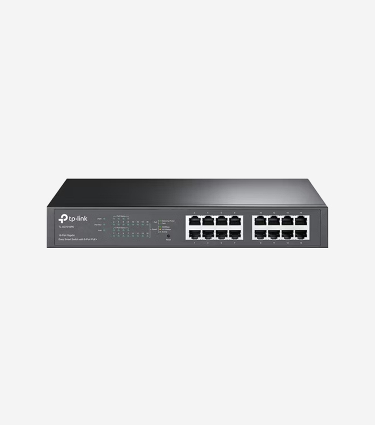 Tp-link 16-port Gigabit Easy Smart Poe Switch With 8-port Poe+ - 16 Ports - Manageable - Gigabit Ethernet - 10/100/1000base-t - 2 Layer Supported - 14.70 W Power Consumption - 110 W Poe Budget - Twisted Pair - Poe Ports - 1u High - Rack-mountable, Desktop