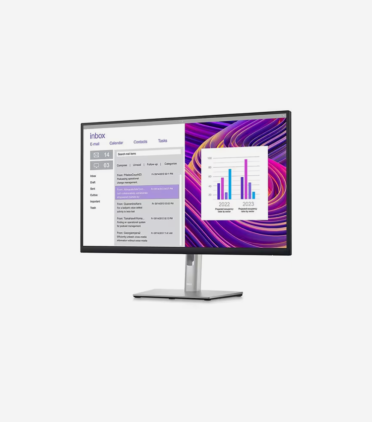 Dell P2723DE 27" Class QHD LCD Monitor - 16:9 - Black, Silver - 27" Viewable - In-plane Switching (IPS) Black Technology