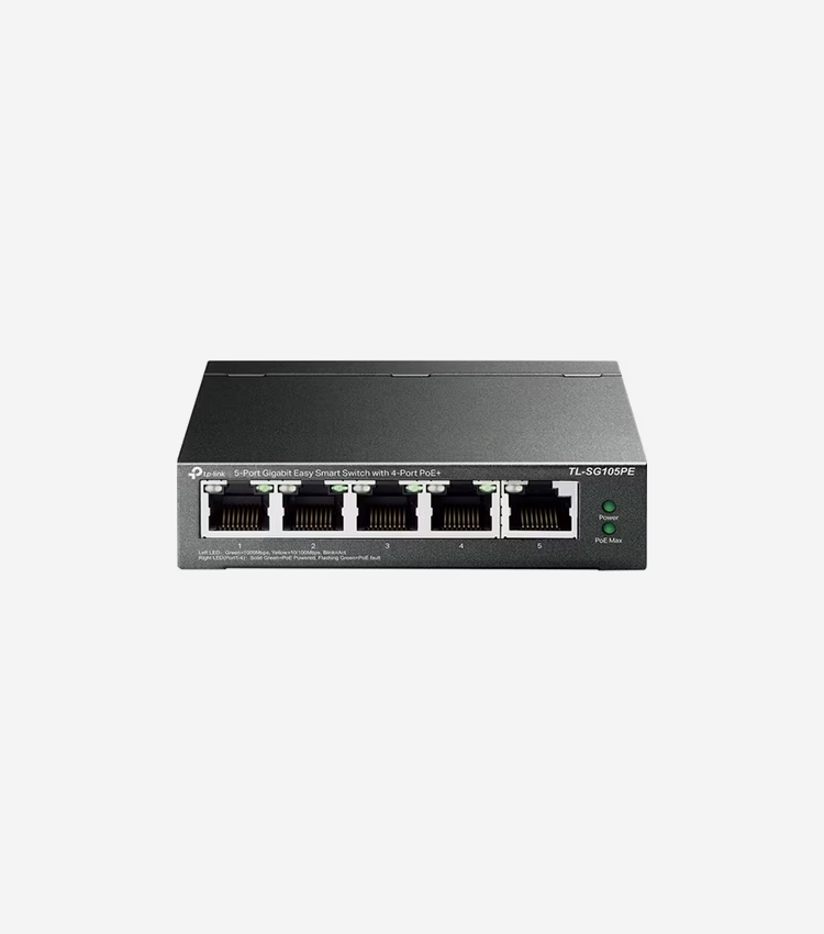 TP-Link 5-Port Gigabit Easy Smart Switch with 4-Port PoE+ - 5 Ports - Gigabit Ethernet