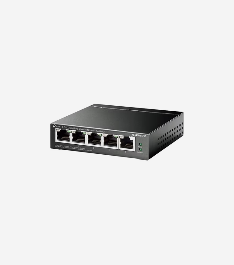 TP-Link 5-Port Gigabit Easy Smart Switch with 4-Port PoE+ - 5 Ports - Gigabit Ethernet