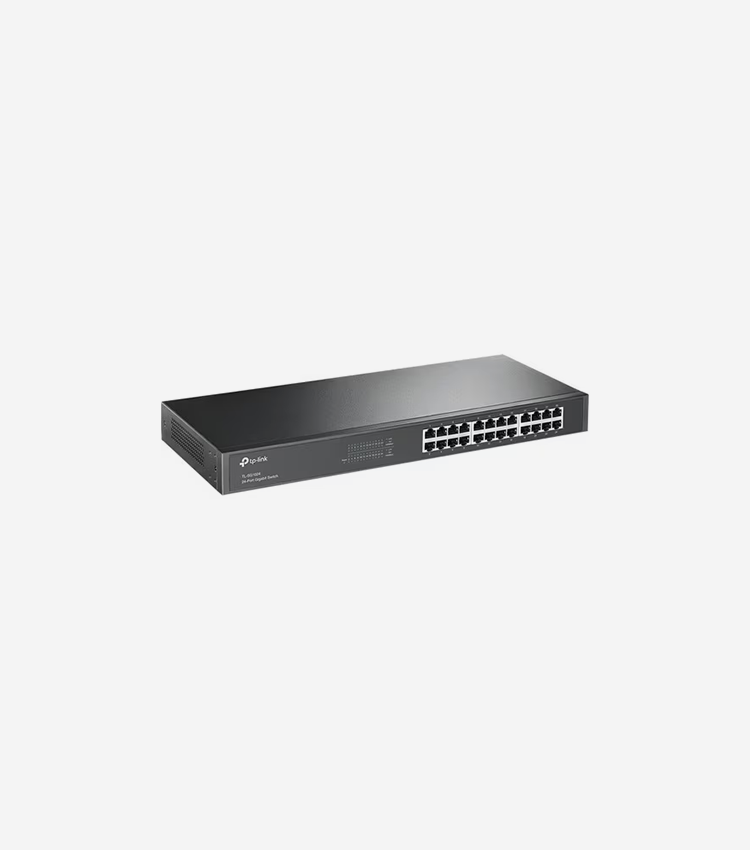 TP-Link TL-SG1024 24-Port Gigabit Switch - 24 Ports - Gigabit Ethernet - 10/100/1000Base-T - 2 Layer Supported - 13.60 W Power Consumption - Twisted Pair - Rack-mountable, Desktop - 3 Year Limited Warranty