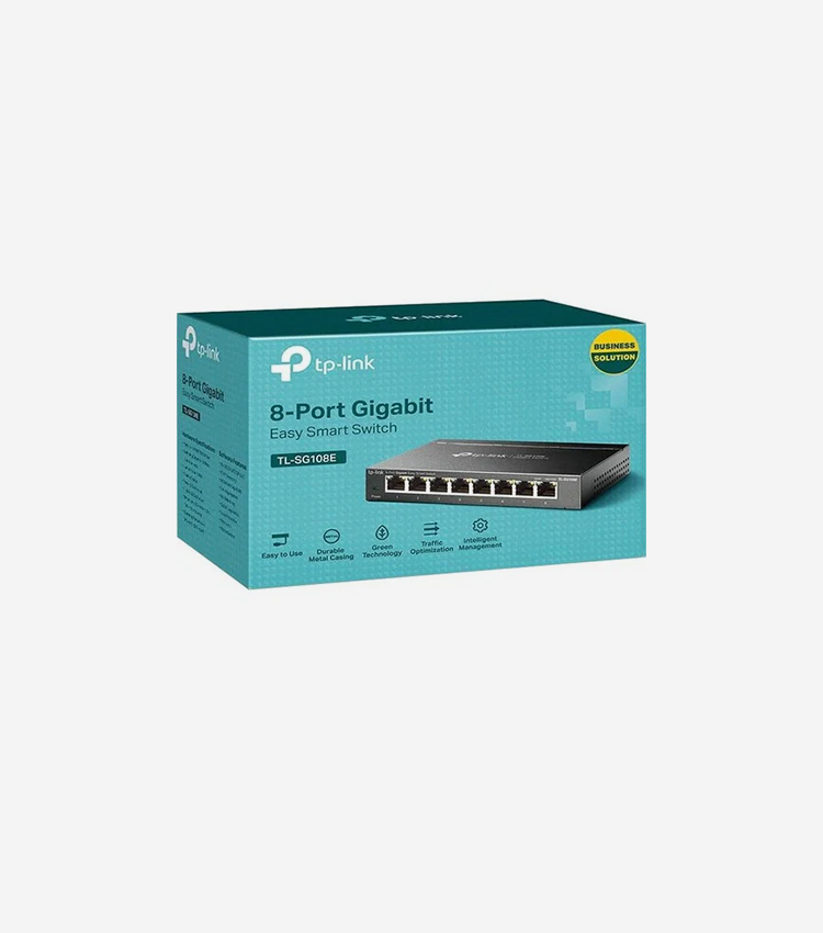 TP-Link 8-Port Gigabit Easy Smart Switch - 8 Ports - Gigabit Ethernet