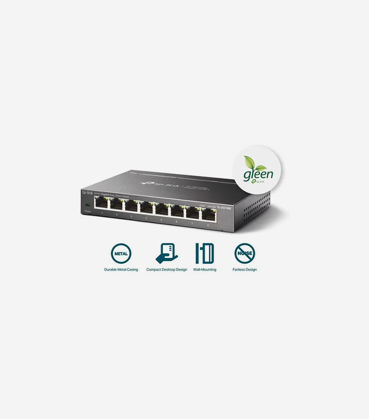 TP-Link 8-Port Gigabit Easy Smart Switch - 8 Ports - Gigabit Ethernet