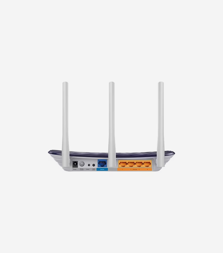 TP-Link Archer C20 Wi-Fi 5 IEEE 802.11ac Ethernet Wireless Router - Dual Band - 2.40 GHz ISM Band - 5 GHz UNII Band - 3 x Antenna(3 x External) - 93.75 MB/s Wireless Speed - 4 x Network Port - 1 x Broadband Port - Fast Ethernet - Desktop