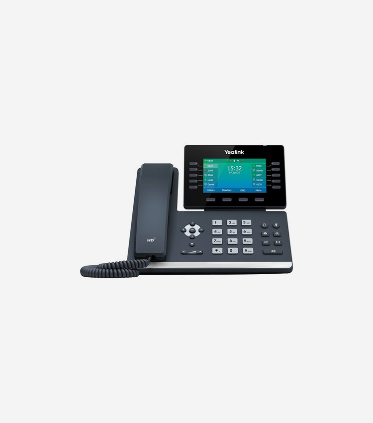 Yealink T54W IP Phone - Corded/Cordless - Corded/Cordless - Bluetooth - Wall Mountable, Desktop - Classic Gray - 16 x Total Line - VoIP - 4.3" - IEEE 802.11a/b/g/n/ac - 2 x Network (RJ-45) - PoE Ports