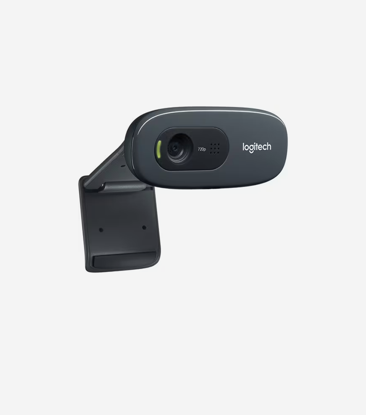 Logitech C270 Webcam - 30 fps - Black - USB 2.0 - 1 Each - 3 Megapixel Interpolated - 1280 x 720 Video - Fixed Focus - 55° Angle - Widescreen - Microphone - Computer, Notebook, Monitor