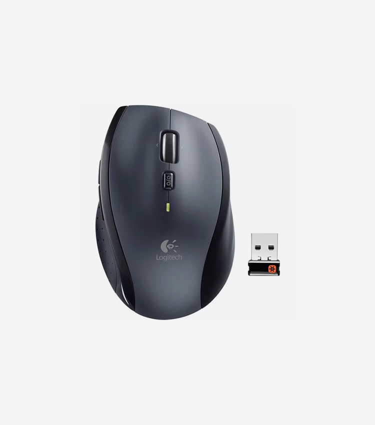 Logitech M705 Marathon Wireless Mouse, 2.4 GHz USB Unifying Receiver, 1000 DPI, 5-Programmable Buttons, 3-Year Battery, Compatible with PC, Mac, Laptop, Chromebook - Black - Laser - Wireless - 32.81 ft (10000 mm) - 2.40 GHz - Silver - 1 Each - USB - 1000 dpi - Scroll Wheel - 8 Button(s) - Right-handed - 2 x AA Battery Supported