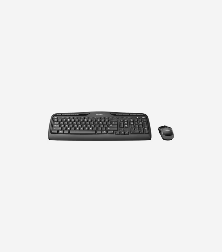 Logitech MK320 Wireless Desktop Combo with Media Shortcuts (French Layout) - USB Wireless RF Keyboard - French - USB Wireless RF Mouse - AA, AAA - Compatible with PC - 1