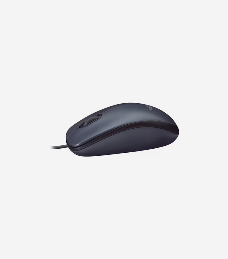 Logitech B100 Optical USB Mouse - Optical - Cable - Black - 1 Each - USB - 800 dpi - Scroll Wheel - 3 Button(s) - Symmetrical