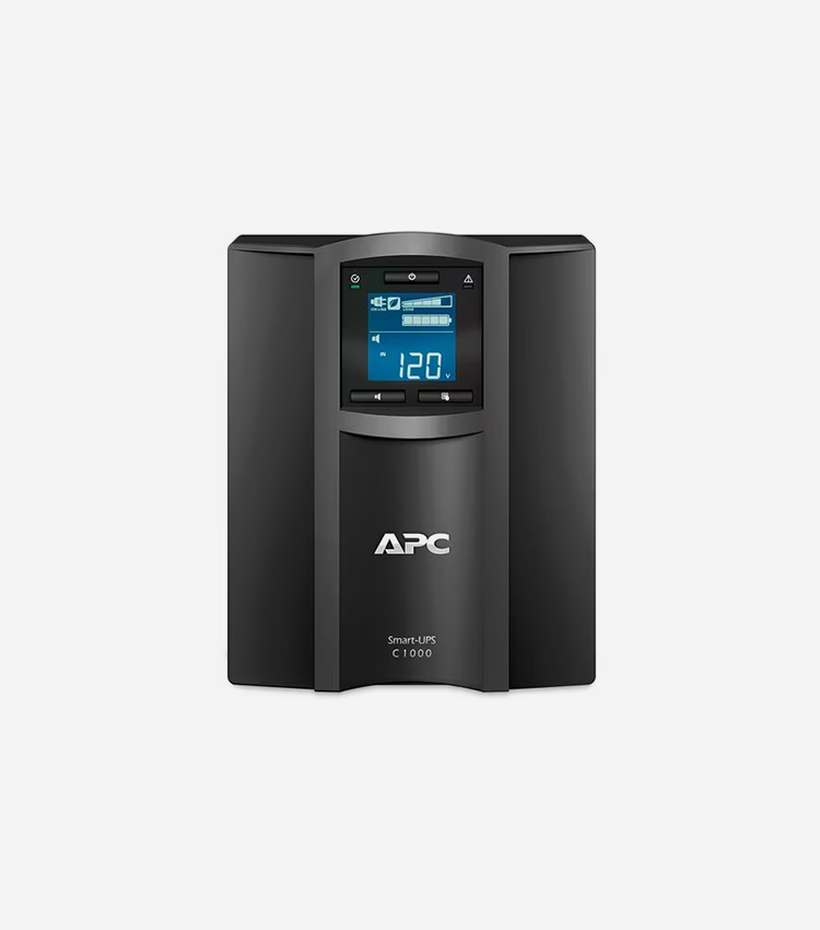 APC by Schneider Electric Smart-UPS C 1000VA LCD 120V with SmartConnect - 2U Tower - 3 Hour Recharge - 9.20 Minute Stand-by - 120 V Input - 120 V AC Output - Sine Wave - 8 x NEMA 5-15R - 8 x Battery/Surge Outlet