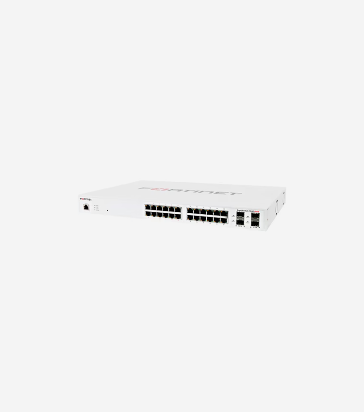 Fortinet FortiSwitch 124E-PoE Ethernet Switch - 24 Ports - Manageable - Gigabit Ethernet - 1000Base-T, 1000Base-X - 2 Layer Supported - Modular - 4 SFP Slots - Twisted Pair, Optical Fiber - 1U High - Rack-mountable, Standalone - Lifetime Limited Warranty