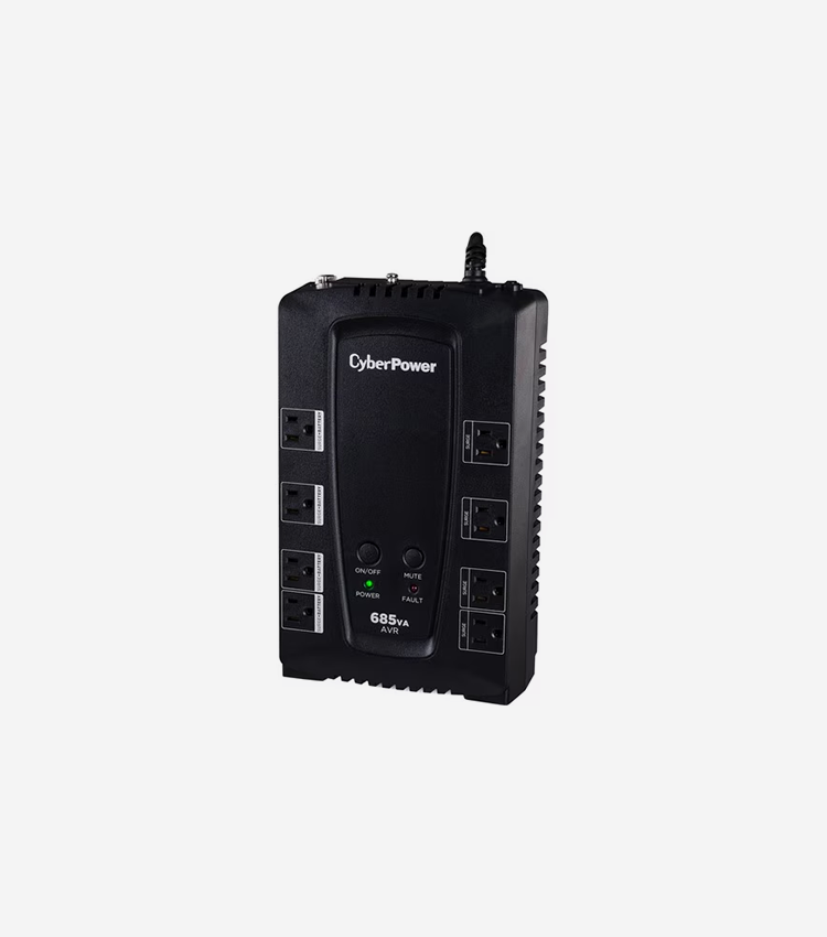 CyberPower CP685AVRG AVR UPS Series - Compact - 8 Hour Recharge - 2 Minute Stand-by - 120 V AC Input - 120 V AC Output - 8 x NEMA 5-15R