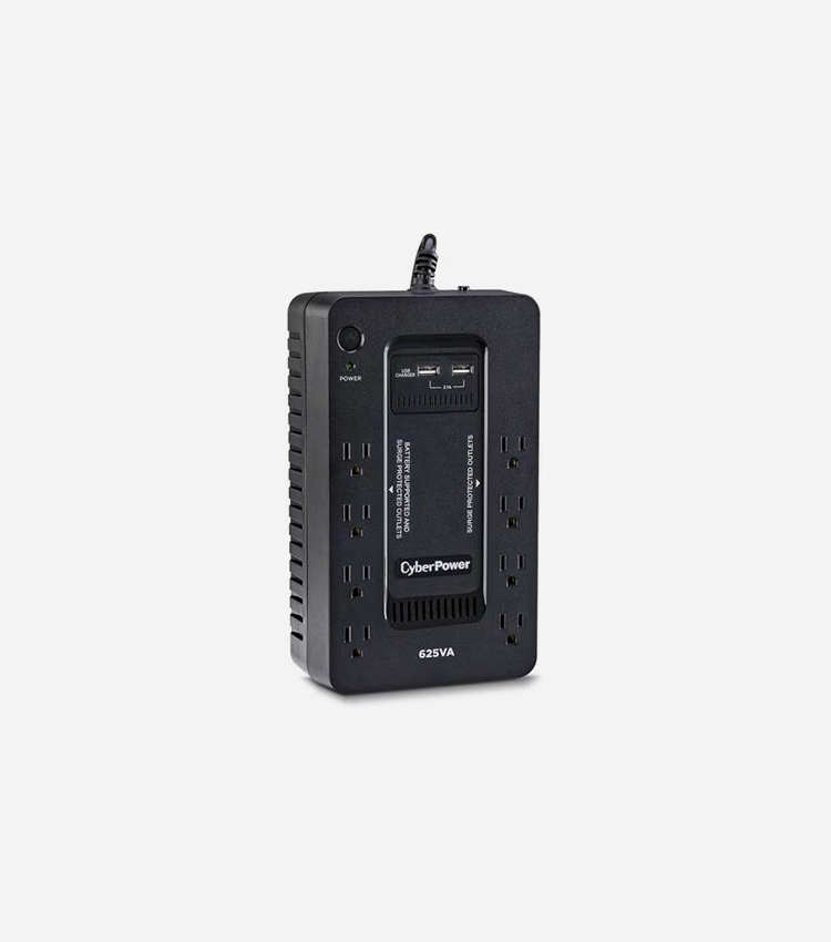 CyberPower Standby ST625U 625VA Compact UPS - Compact - 8 Hour Recharge - 2 Minute Stand-by - 120 V AC Input - 120 V AC Output - 8 x NEMA 5-15R