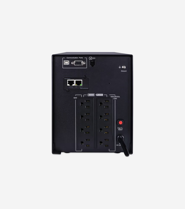 CyberPower Smart App Sinewave PR1500LCD 1500VA Mini-Tower UPS - Mini-tower - AVR - 8 Hour Recharge - 4.70 Minute Stand-by - 120 V AC Input - 120 V AC Output - 8 x NEMA 5-15R - Serial Port