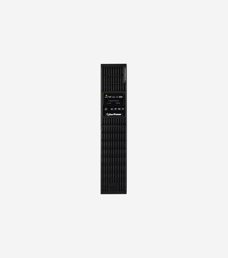 CyberPower UPS Systems OL1500RTXL2U Smart App Online - Capacity: 1500 VA / 1350 W - 2U Rack/Tower - 4 Hour Recharge - 3.40 Minute Stand-by - 120 V AC Input - 100 V AC, 110 V AC, 115 V AC, 120 V AC, 125 V AC Output - 8 x NEMA 5-15R - Serial Port