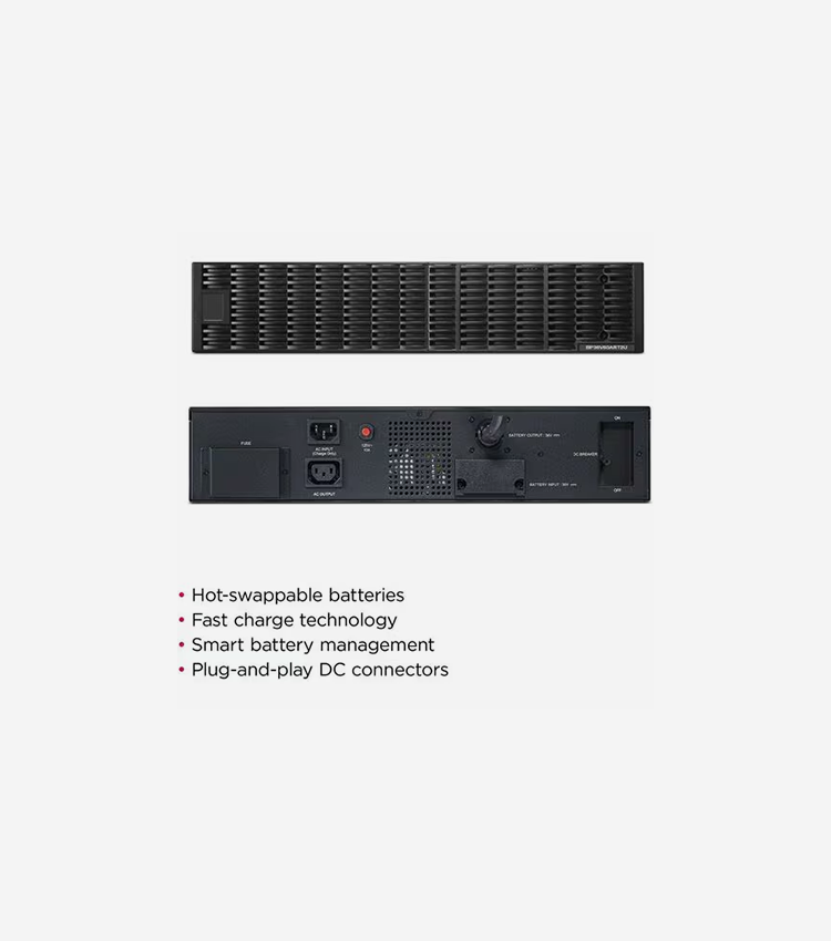 CyberPower UPS Systems BP36V60ART2U Extended Battery Modules - Output: 36V/60A - 9000 mAh - 36 V DC - Lead Acid - User Replaceable - Hot Swappable - 4 Hour Recharge Time