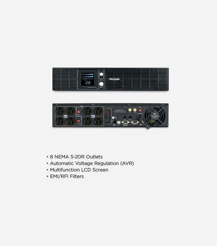 2100VA/1650W 2U RACK/TOWER UPS 8 OUTLETS SERIAL USB 3YR WARR