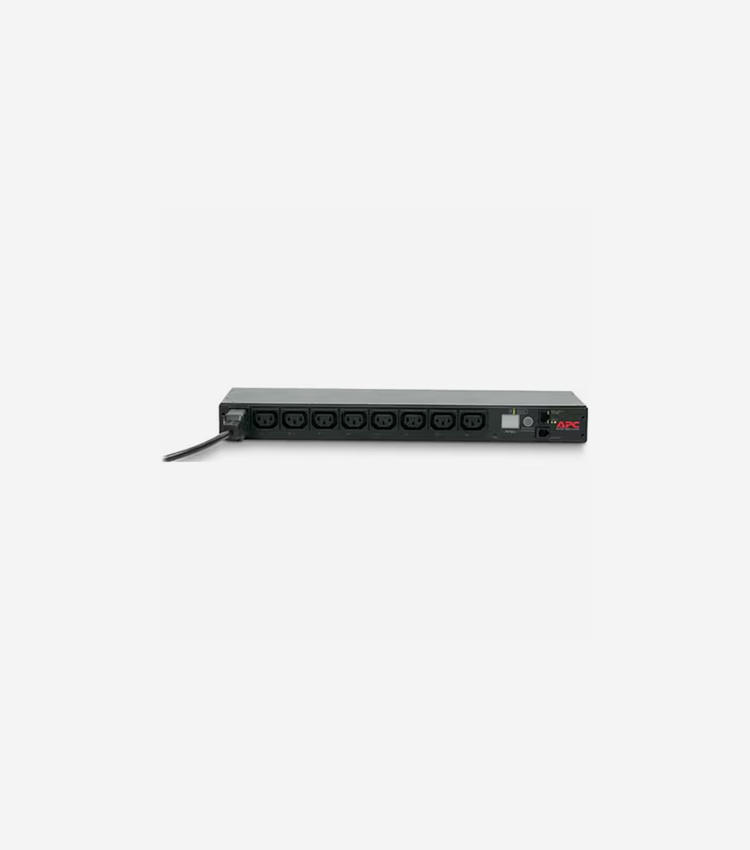 APC by Schneider Electric Rack PDU, Switched, 1U, 16A, 208/230V, (8)C13 - Switched - IEC 60320 C20 - 200 V, 208 V, 230 V - 8.2 ft (2.50 m) Cord Length - 1U - Rack-mountable