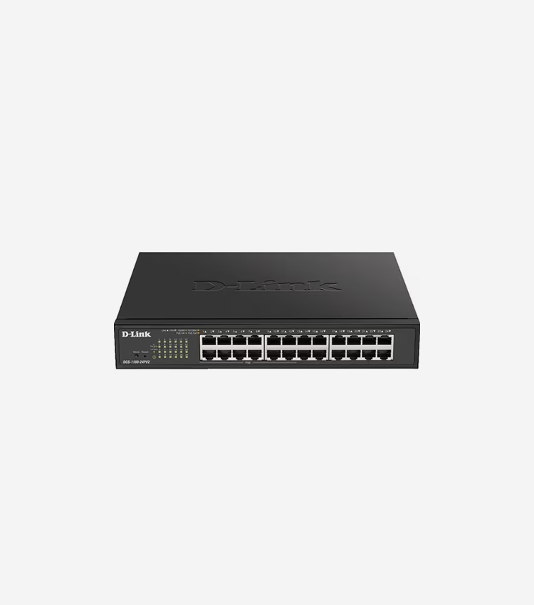 D-Link DGS-1100-24PV2 Ethernet Switch - 24 Ports - Manageable - 2 Layer Supported - Twisted Pair - 1U High - Rack-mountable, Desktop