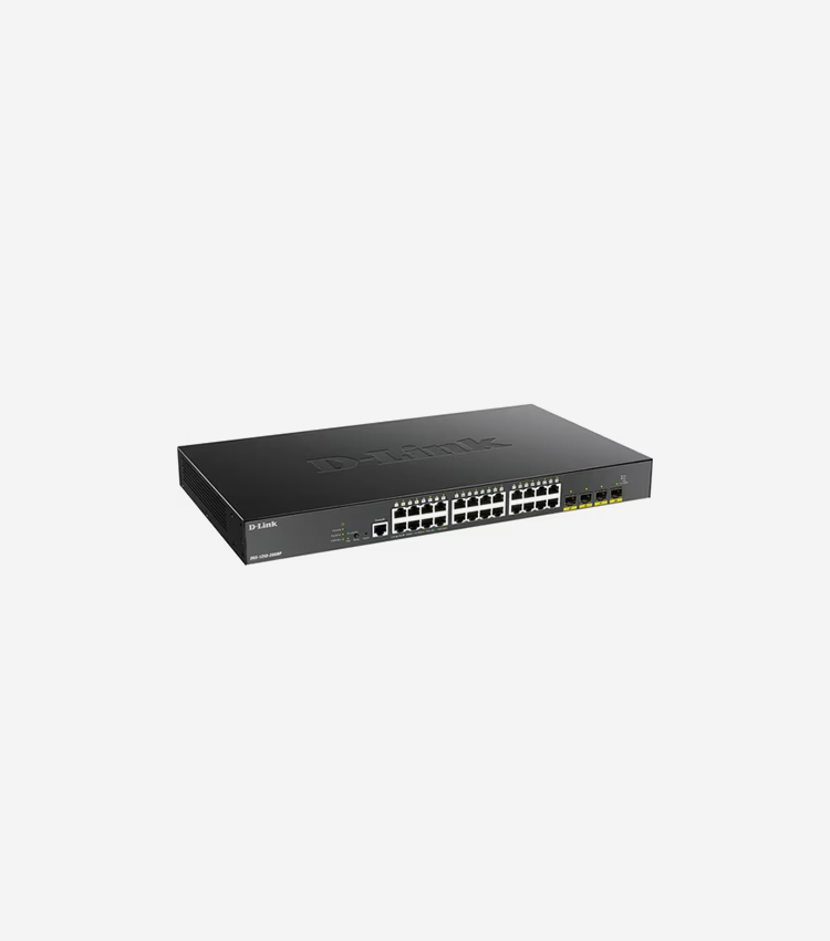 D-Link 28-Port 10-Gigabit Smart Managed PoE Switch - 28 Ports - Manageable - Gigabit Ethernet, 10 Gigabit Ethernet - 1000Base-T, 10GBase-X - 3 Layer Supported - Modular - Twisted Pair, Optical Fiber