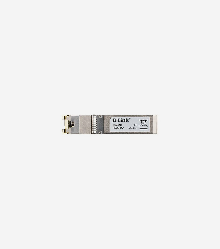 D-Link SFP+ Module - For Data Networking - 1 x RJ-45 10GBase-T LAN - Twisted Pair10 Gigabit Ethernet - 10GBase-T