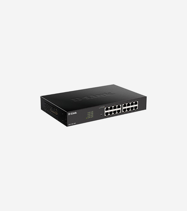 D-Link DGS-1100-16V2 Ethernet Switch - 16 Ports - Manageable - 2 Layer Supported - Twisted Pair - 1U High - Rack-mountable, Desktop